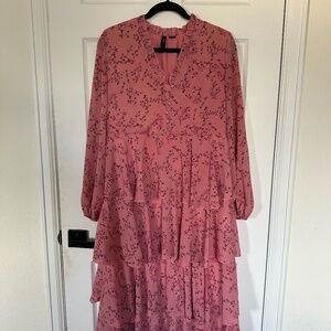 YAS Pink floral dress